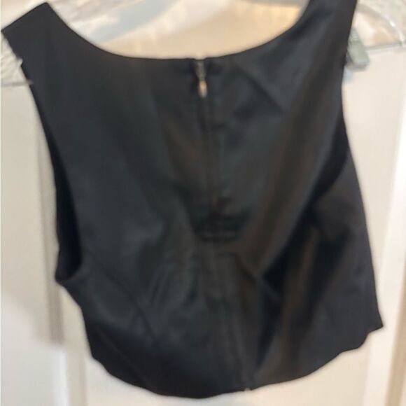 SUNDAY BEST Black Satin Crop Top corset size m EUC - Picture 4 of 4
